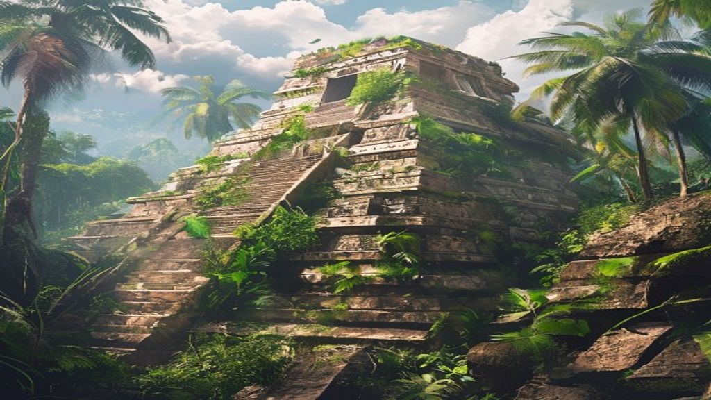 Extraordinary Mayan Pyramid Jungle Ruins