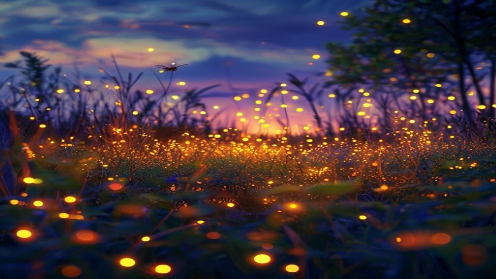 Fierce Fireflies Field Warm by Night