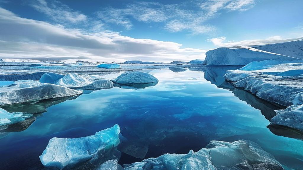Serene Iceland Glacial Lagoon Crystal