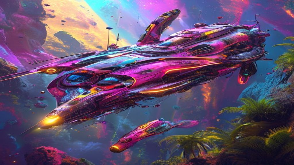 Dramatic Bioship Organic Spacecraft