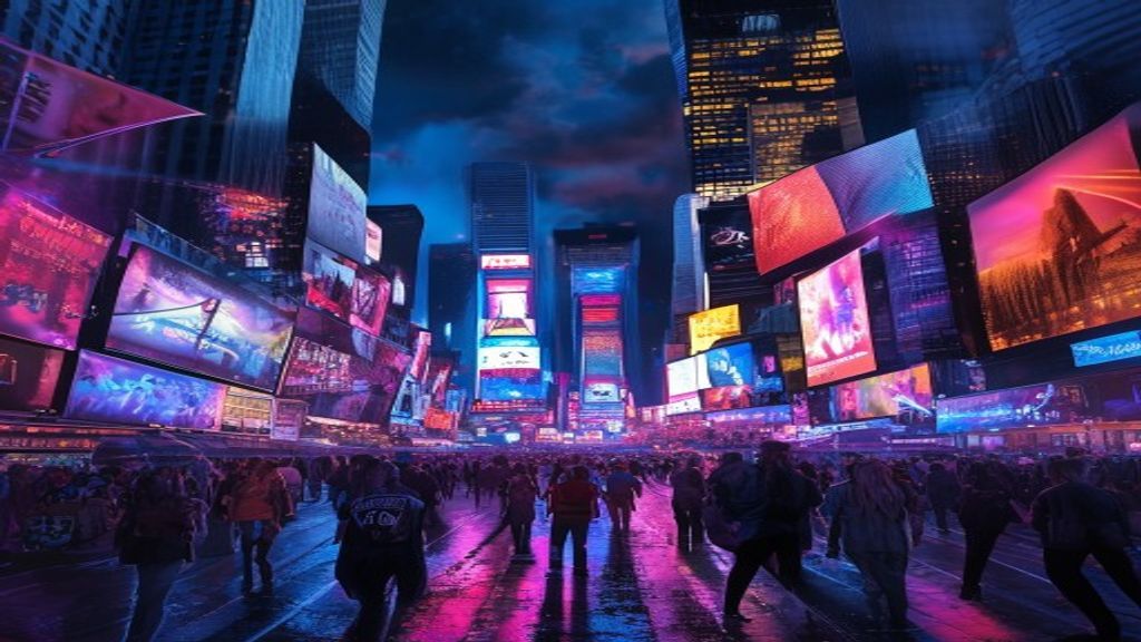 Alluring Times Square Billboards by Night