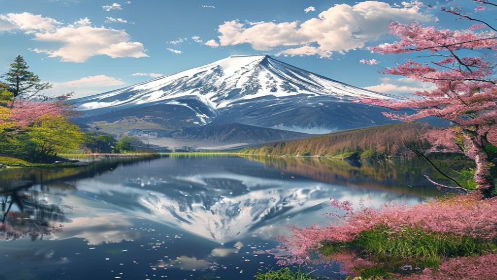 Majestic Mt. Fuji Mount Lakes Reflections