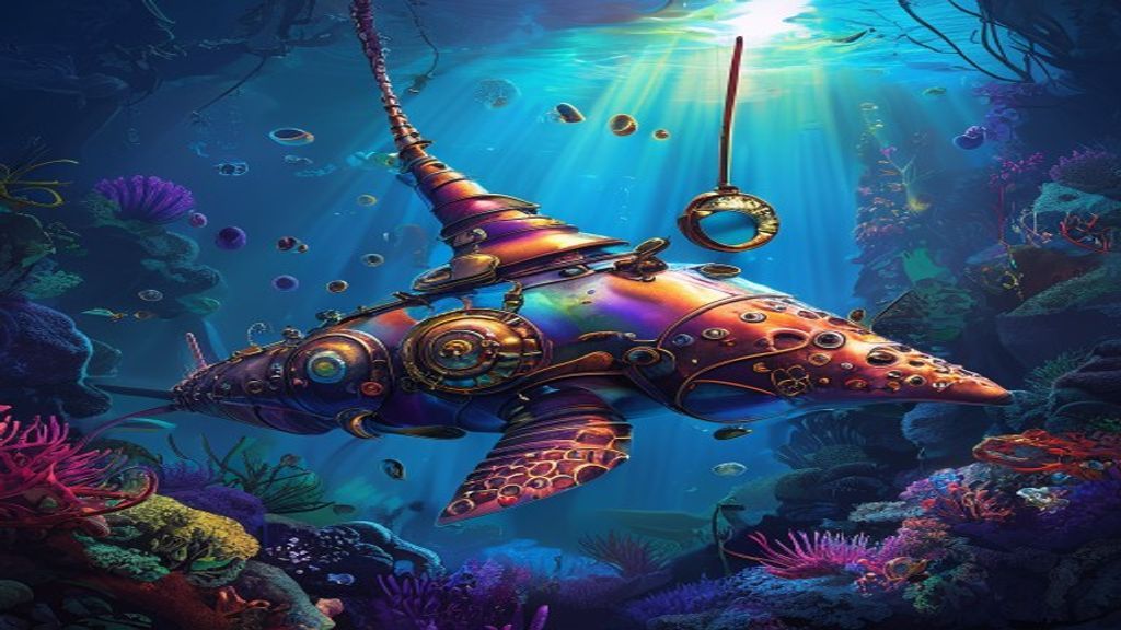 Striking Nautilus Submarine Brass Depths