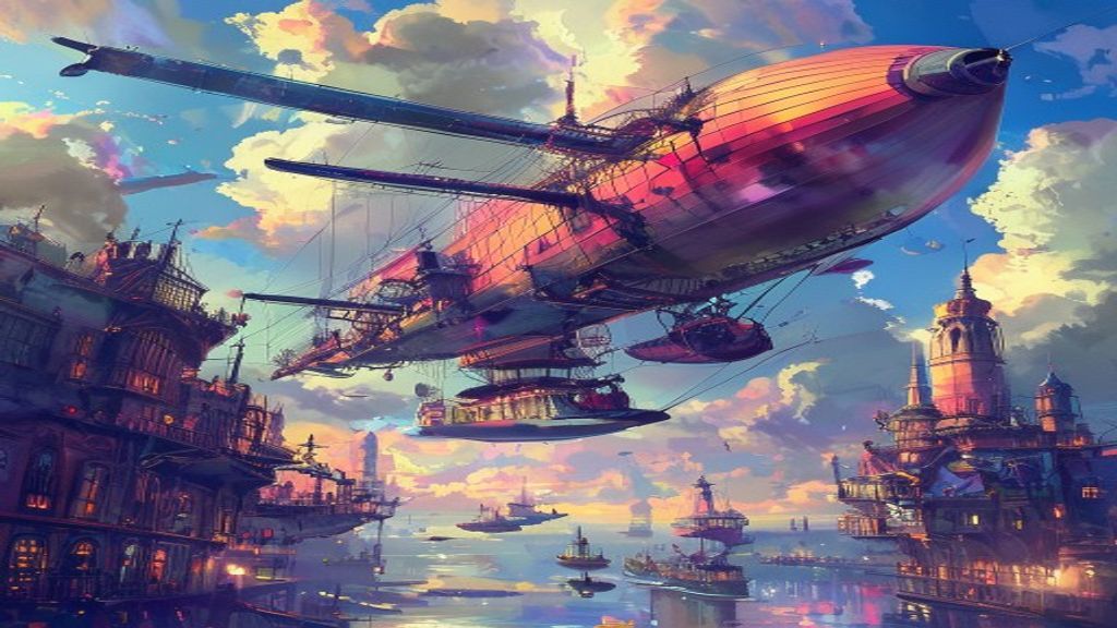 Alluring Airship Fleet Victorian