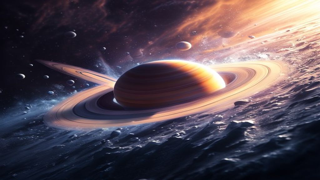 Stellar Saturn Rings Edge Drama