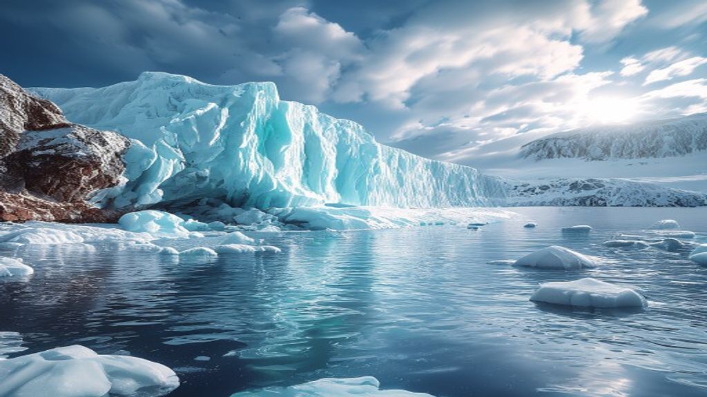 Stunning Glacier Calving Ice Drama
