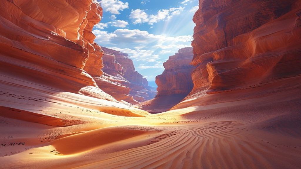 Vivid Slot Canyon Narrow Glow