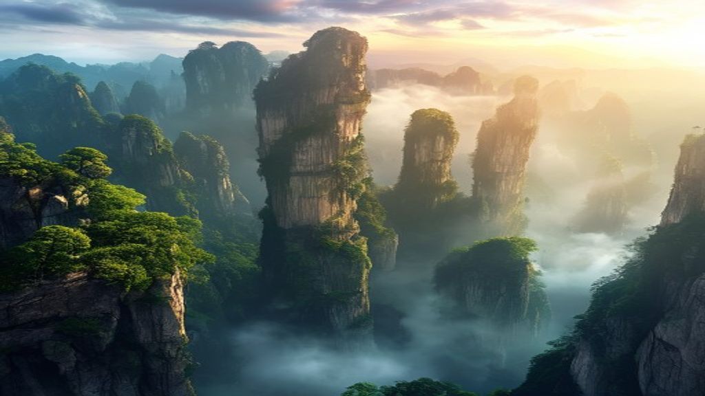 Remarkable China Zhangjiajie Avatar in the Mist