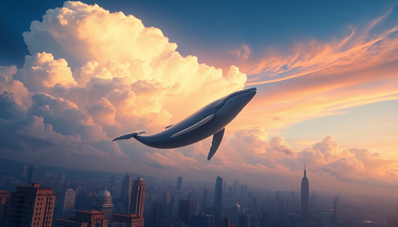 Remarkable Whale Flying City