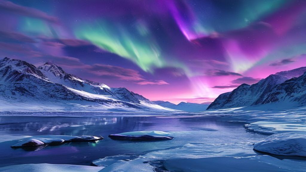 Haunting Arctic Northern Lights in Winter