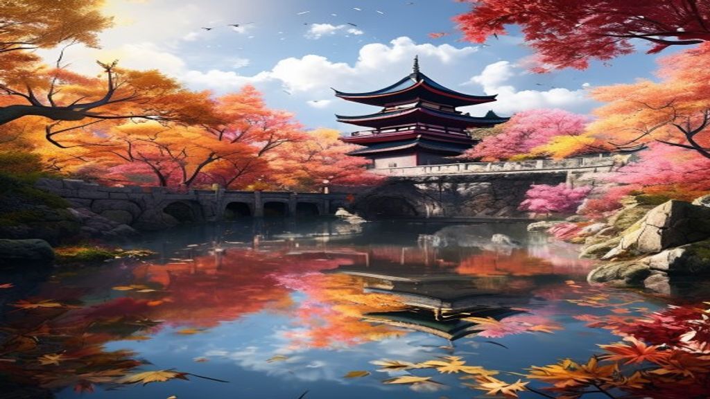 Captivating Japanese Castle Maple in Autumn