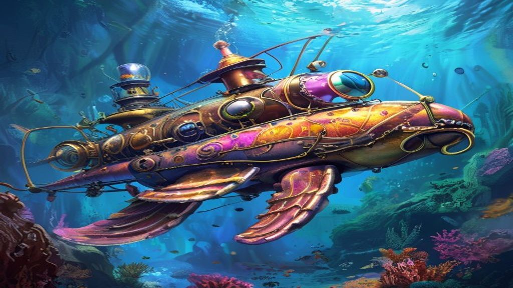 Pristine Nautilus Submarine Brass Depths