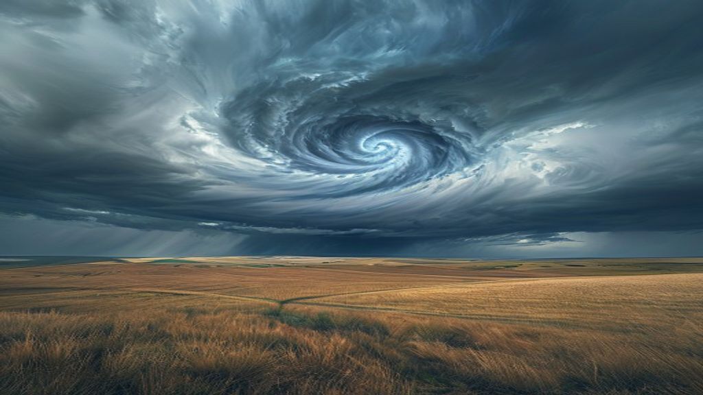 Breathtaking Supercell Thunderstorm Rotating