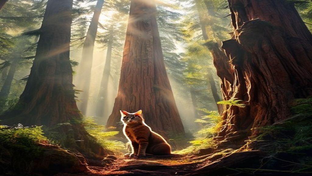 Pristine Redwood Forest Cathedral Ruins