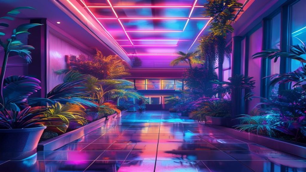 Stellar Empty Mall 90s Neon Dreams