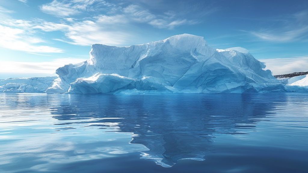 Vivid Iceberg Sculpture Floating