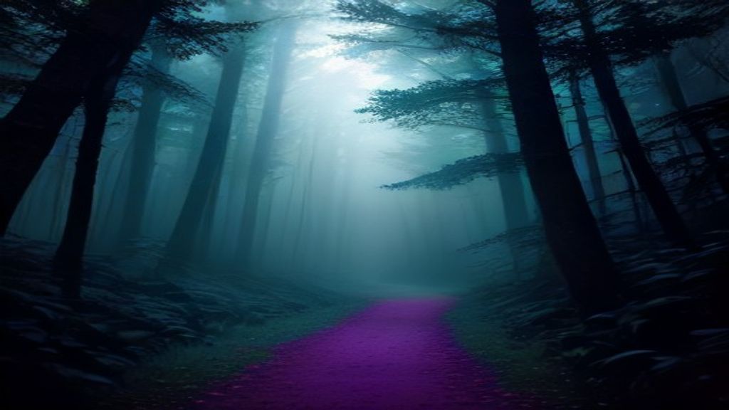 Extraordinary Dark Forest Path Glow
