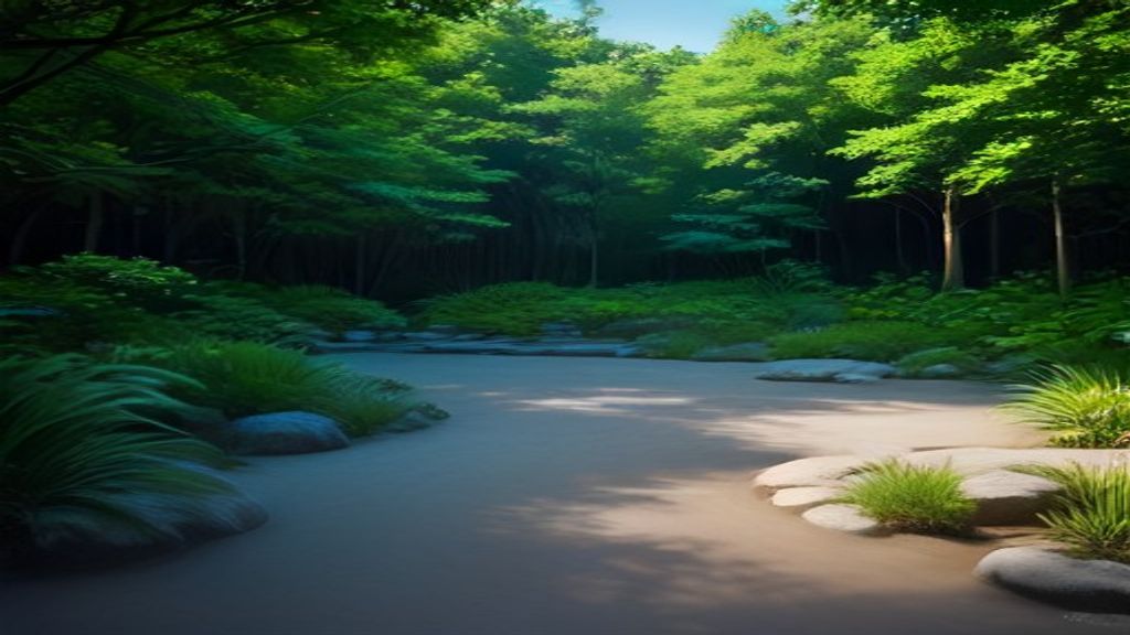 Tranquil Zen Garden Raked Serenity