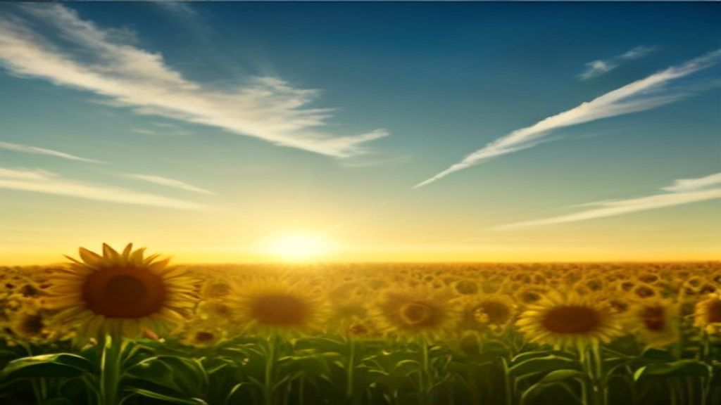 Pristine Sunflower Field Endless in Summer