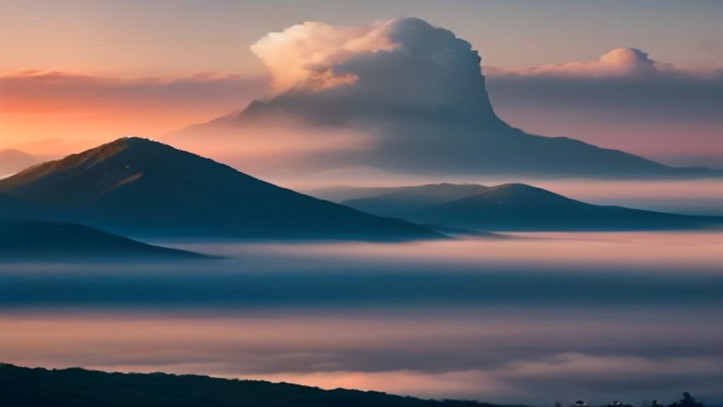 Remarkable Sea Clouds Peaks in the Mist