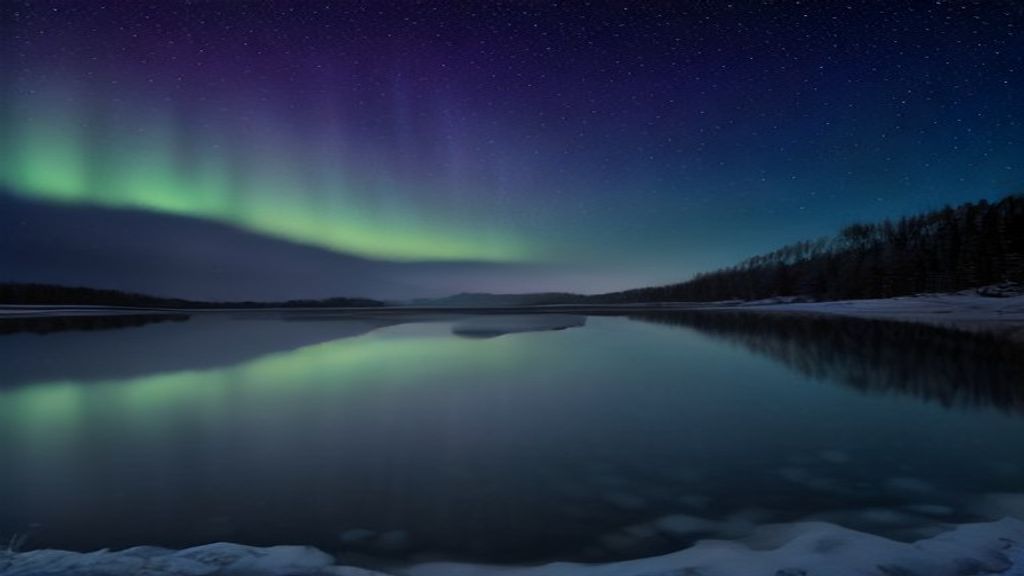 Sublime Aurora Borealis Green Frozen