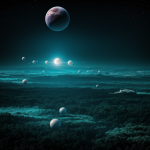 A mesmerizing alien world with glowing floating orbs, creating a surreal and otherworldly atmosphere that invites exploration and wonder.