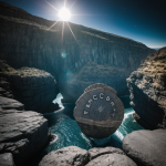 A futuristic asteroid colony carved into rock showcasing engineering and sustainable living in space.