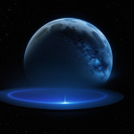 A detailed visualization of dark matter halos, showcasing their intricate structures and the cosmic phenomena surrounding them.