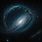 A galaxy that intriguingly swirls into the shape of a dragon, showcasing cosmic beauty and the mysteries of the universe in a celestial formation.