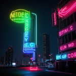 A vibrant epic neon HD wallpaper featuring intricate patterns and vivid neon colors, perfect for creating a stunning digital visual experience.