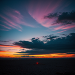 A mesmerizing epic neon sunset with vibrant hues painting the sky, showcasing the beauty of nature's twilight palette.