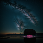 A breathtaking view of floating islands set against a vibrant nebula sky, showcasing surreal beauty and ethereal landscapes that inspire wonder.