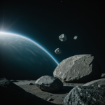 Floating rocks in zero gravity, creating an awe-inspiring scene that challenges our understanding of nature and physics.