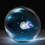 A stunning galaxy encased within a crystal orb, showcasing the beauty and mystery of the cosmos in a tangible, decorative form.