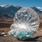 A breathtaking image of a giant crystal erupting from the earth, showcasing the natural beauty and geological wonders of our planet.