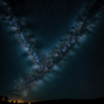 A stunning view of the Milky Way core shining brightly, showcasing the galaxy's vibrant colors and intricate celestial details.