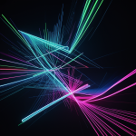 A vibrant and colorful neon abstract geometric pattern showcasing a stunning interplay of shapes and colors, perfect for artistic inspiration.