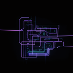 A mesmerizing neon circuit board with glowing lines, showcasing the fusion of technology and art in a vibrant and futuristic design.