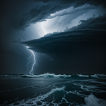 A stunning view of Neptune's dark storms, showcasing the planet's turbulent atmosphere and powerful winds.