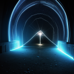 A mesmerizing portal opening to another dimension, revealing a mysterious and colorful landscape beyond our known reality, inviting exploration and wonder.