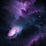 A vibrant and captivating purple nebula cloud wallpaper, showcasing the swirling patterns and ethereal beauty of the universe, perfect for celestial decor.