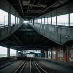 An eerie ship stands still in a deserted station, shrouded in mystery, capturing the haunting beauty of abandonment and the stories it silently holds.