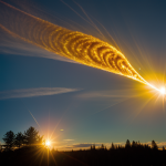 A vibrant solar flare erupts from the sun's surface, showcasing the dynamic and fiery nature of our star.