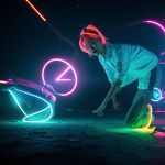 An AI core radiating with glowing energy, symbolizing the transformative power and innovation in modern technology.