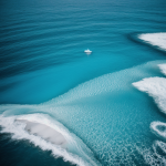 A breathtaking view of crystal blue ocean water under a clear sky, inviting tranquility and adventure.