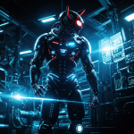 A futuristic depiction of a cybernetic animal, showcasing the blend of technology and nature in a seamless, innovative design.