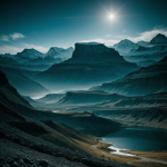 A breathtaking view of an alien landscape featuring vibrant colors and surreal rock formations, perfect for sparking creativity and inspiring imagination.