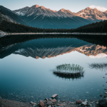 A stunning view of a mountain reflecting perfectly in the calm waters of a tranquil lake, capturing the essence of nature's beauty and serenity.