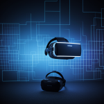 A vibrant digital landscape showcasing the dynamic potential of virtual reality grids, highlighting the intersection of technology and immersive experiences.