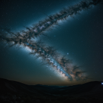 A breathtaking view of the galactic core captured through a telescope, showcasing the intricate details and colors of the universe's heart.